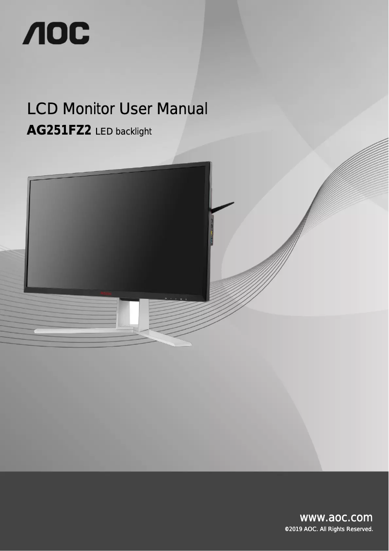 Image de la première page du manuel de l'appareil Gaming AG251FZ2