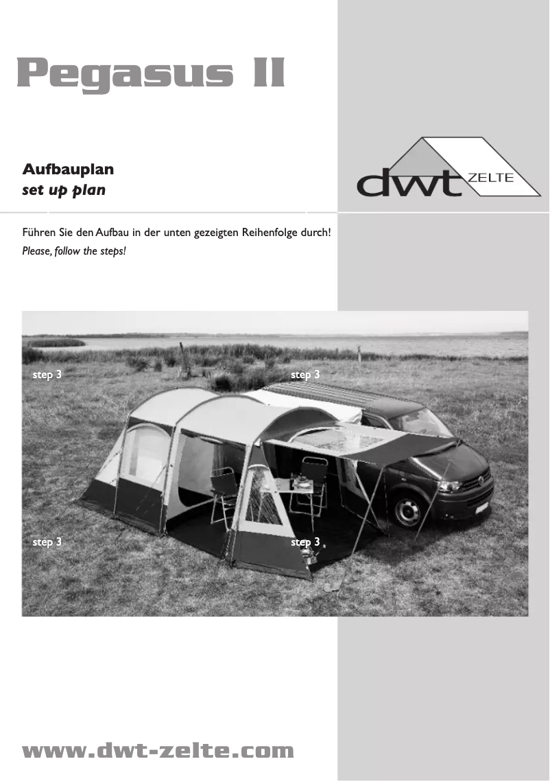 Page 1 de la notice Manuel utilisateur dwt-Zelte Pegasus II