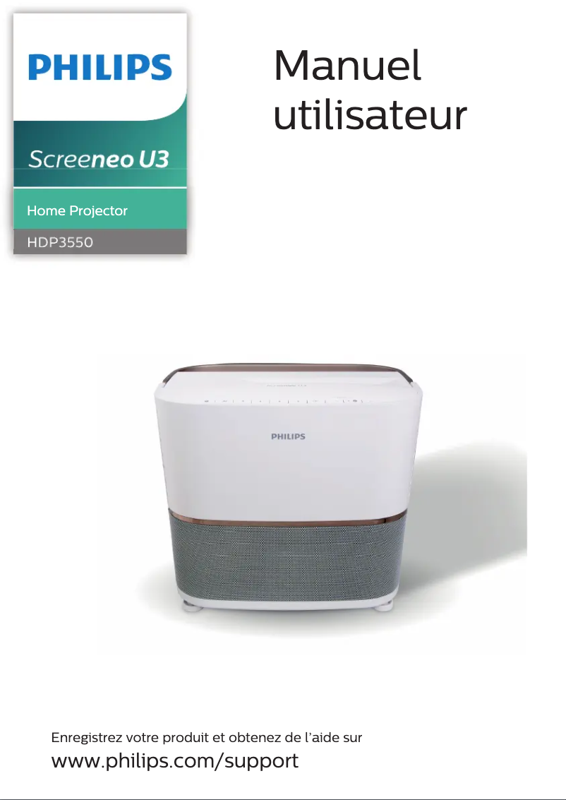 Page 1 de la notice Manuel utilisateur Philips Screeneo U3 HDP3550
