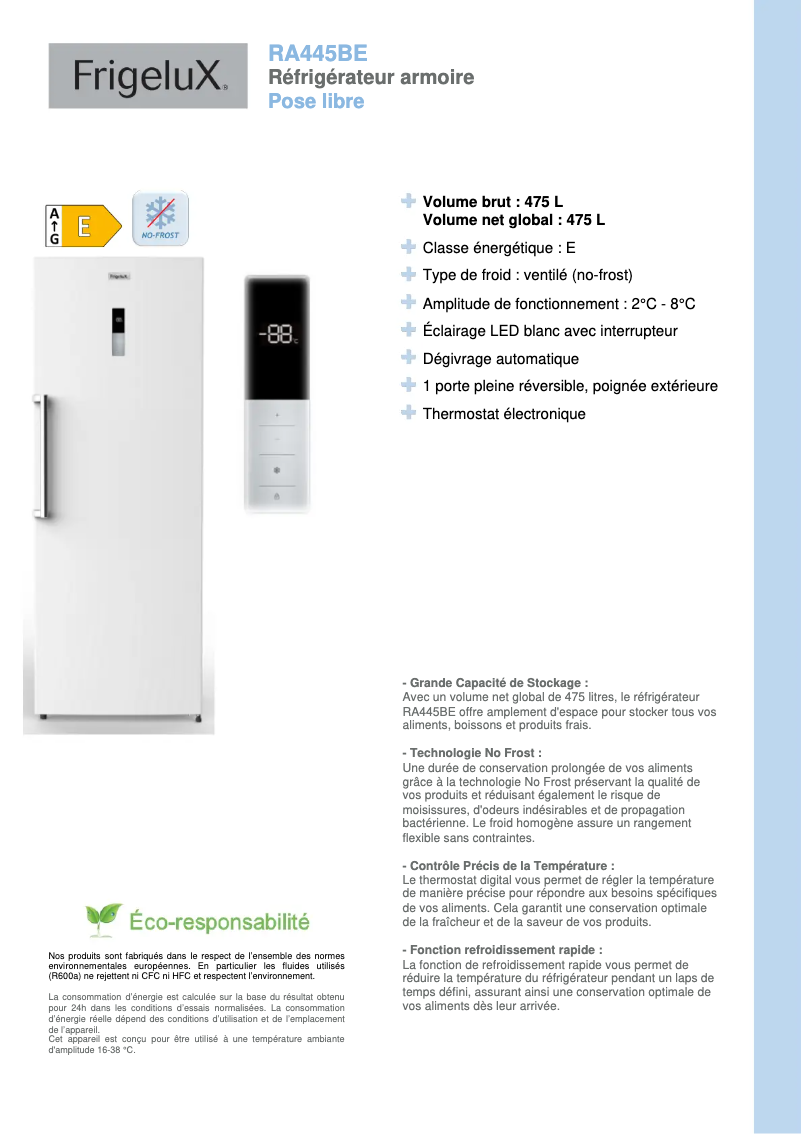 Image de la première page du manuel de l'appareil RA445BE