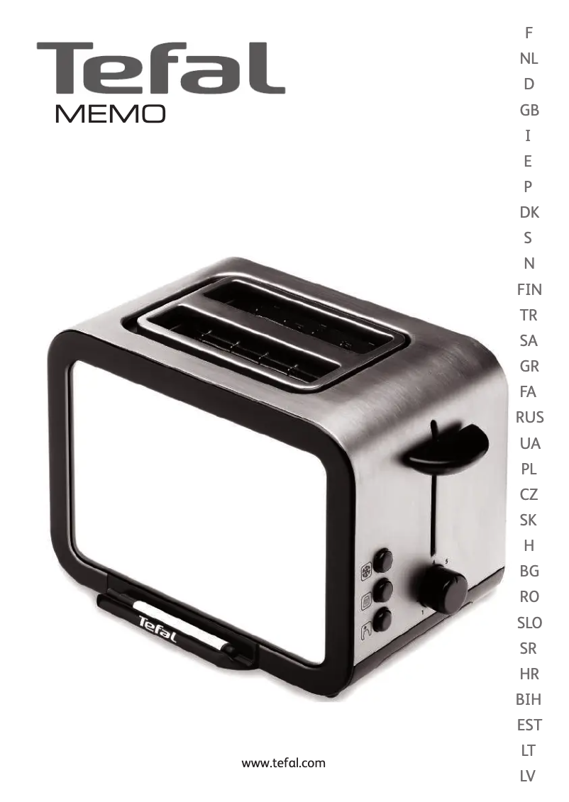 Page 1 de la notice Manuel utilisateur Tefal Memo TT4004