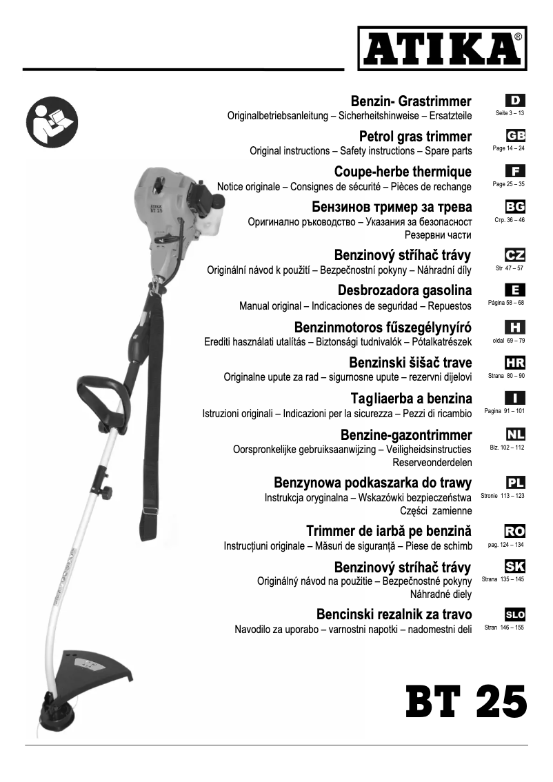 Page 1 de la notice Manuel utilisateur ATIKA BT 25