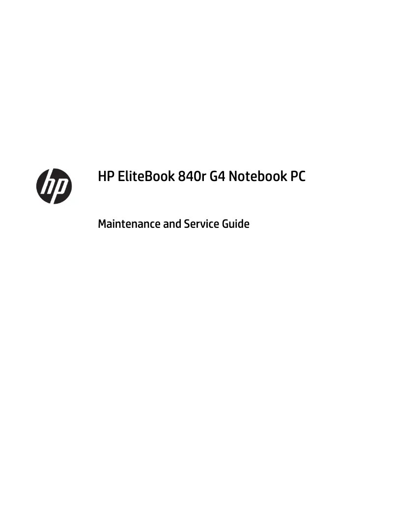 Page 1 de la notice Manuel utilisateur HP EliteBook 840r G4