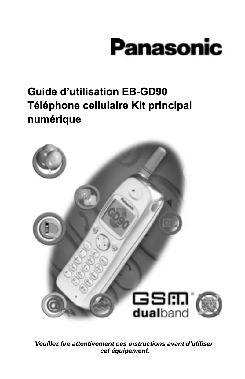 Page 1 de la notice Manuel utilisateur Panasonic EB-GD90