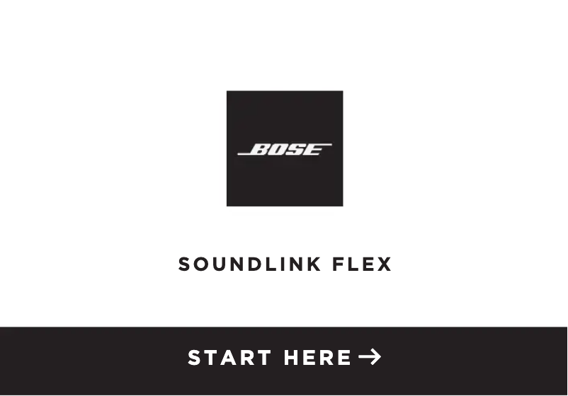 First page image of the manual for SoundLink Flex