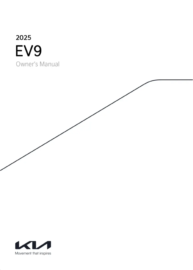 Image de la première page du manuel de l'appareil EV9 (2024)