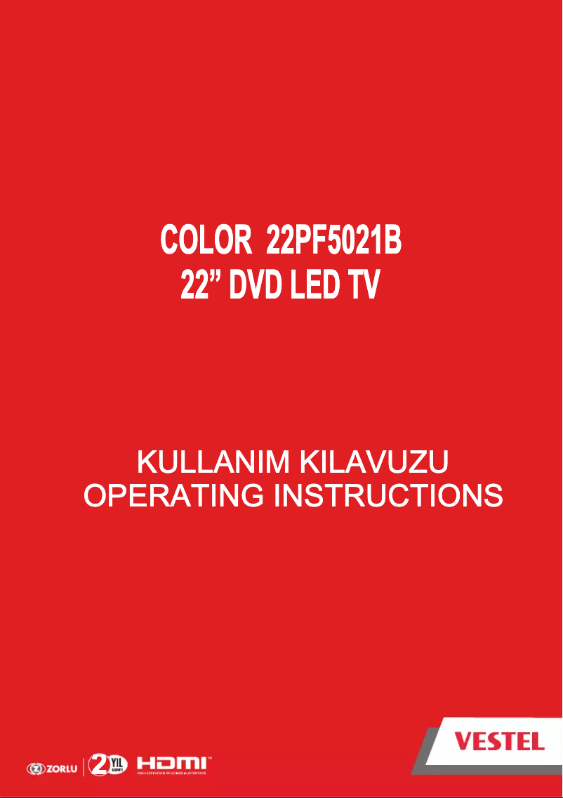Image de la première page du manuel de l'appareil 22PF5021B