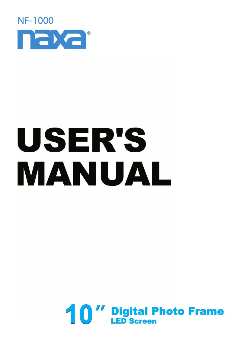 Page 1 de la notice Manuel utilisateur Naxa NF-1000