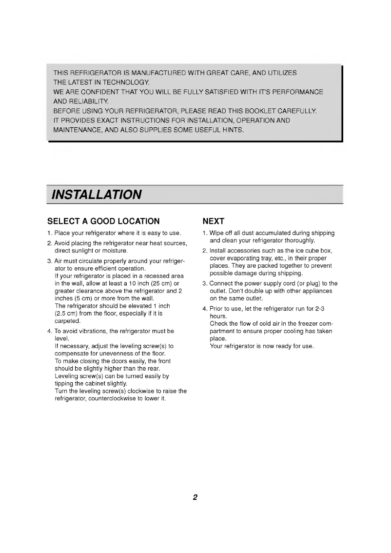 Page n°1 - Manuel utilisateur LG GR-403SVQF