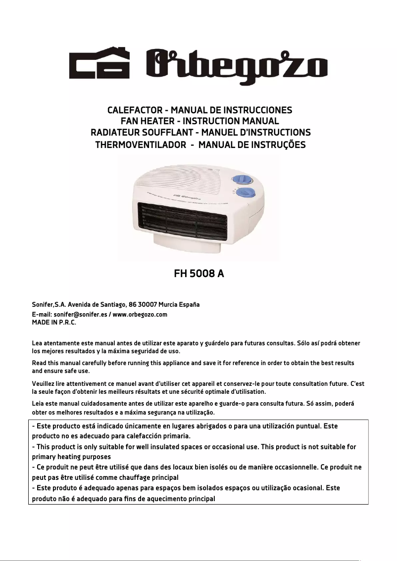 Image de la première page du manuel de l'appareil FH 5008 A