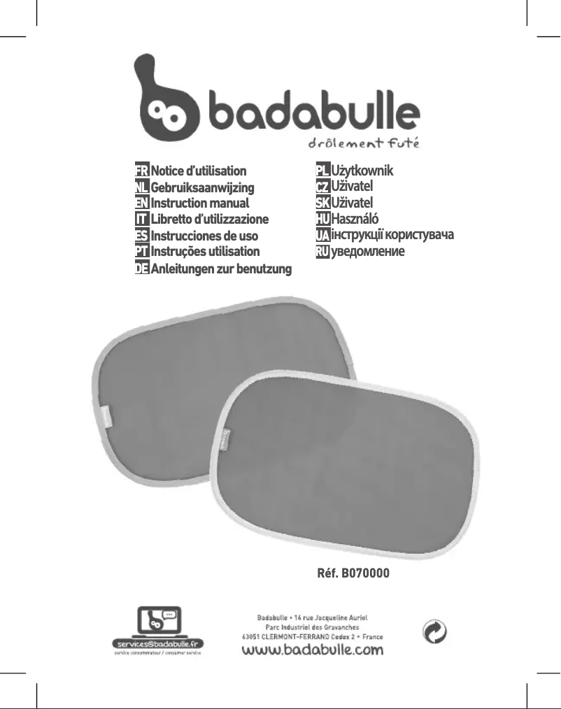 Página 1 del manual Manual de usuario Badabulle B070000