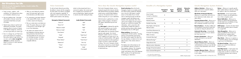 Image de la première page du manuel de l'appareil Town Car (2004)