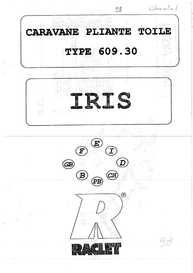Image de la première page du manuel de l'appareil Iris