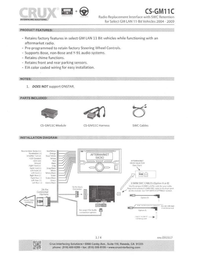 Image de la première page du manuel de l'appareil CS-GM11C
