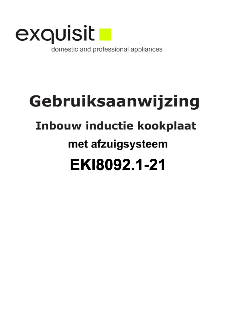 Image de la première page du manuel de l'appareil EKI8092.1-21