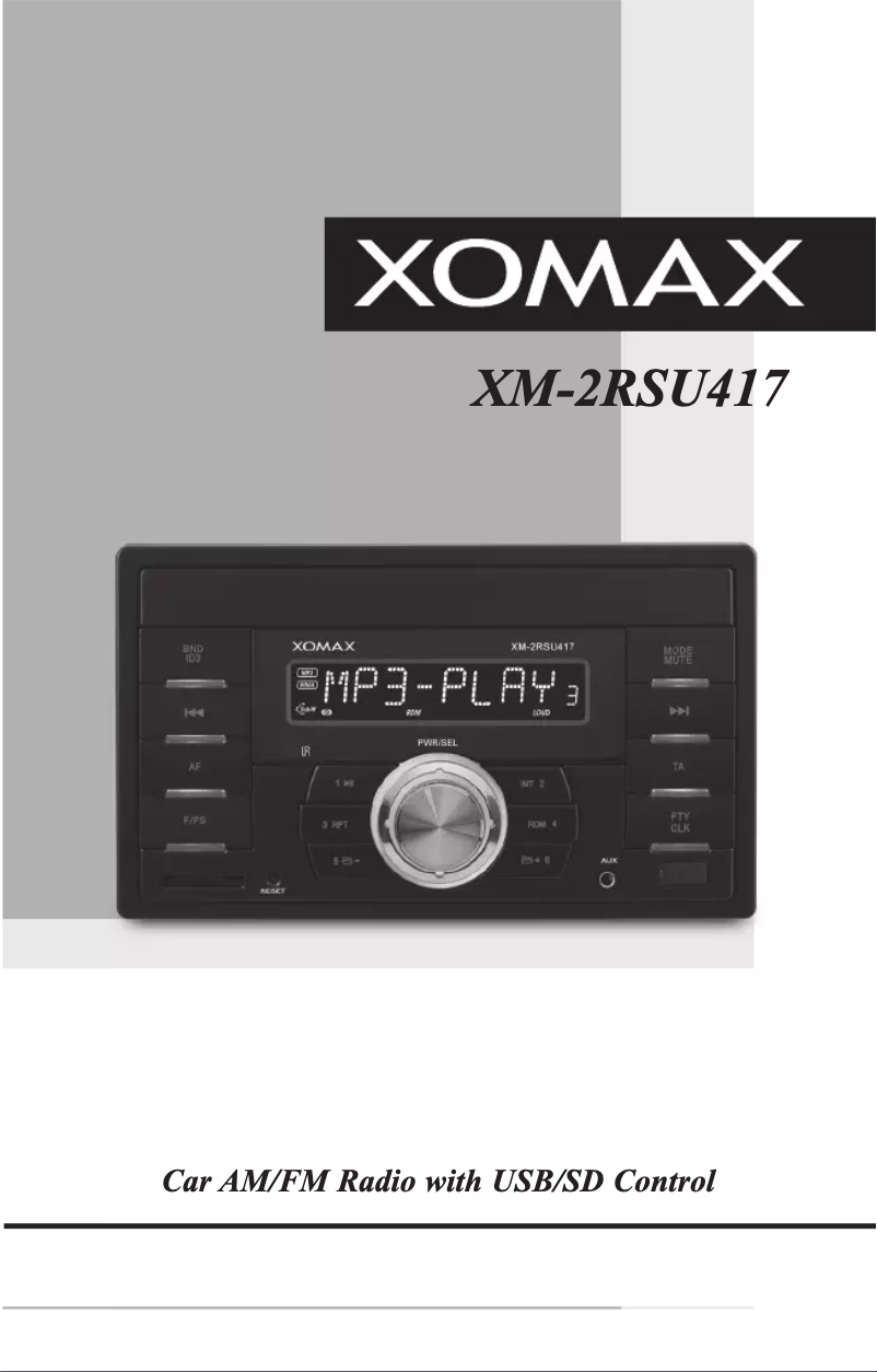 Image de la première page du manuel de l'appareil XM-2RSU417