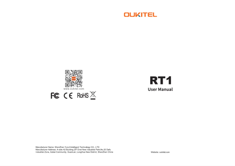 Página 1 del manual Manual de usuario Oukitel RT1
