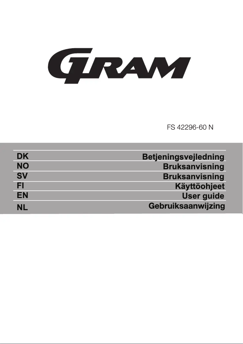 Page n°1 - Manuel utilisateur Gram FS 42296-60 N