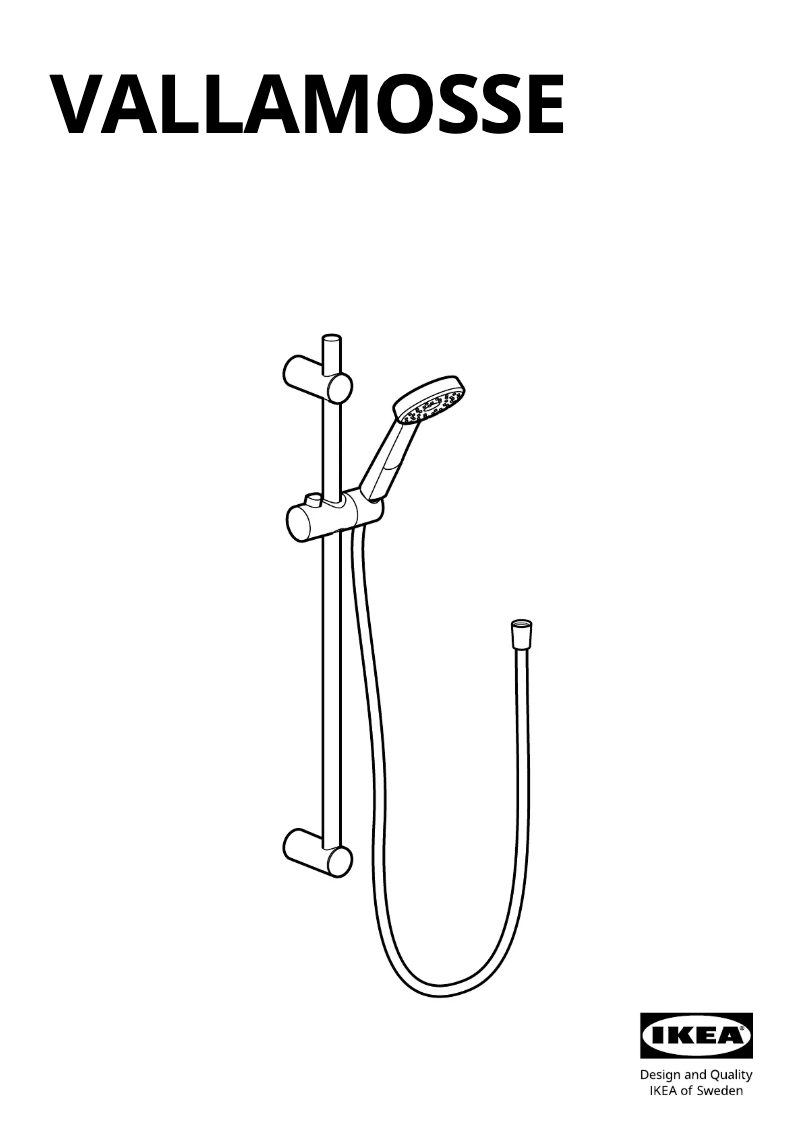 Page 1 de la notice Manuel utilisateur Ikea VALLAMOSSE 504.969.13