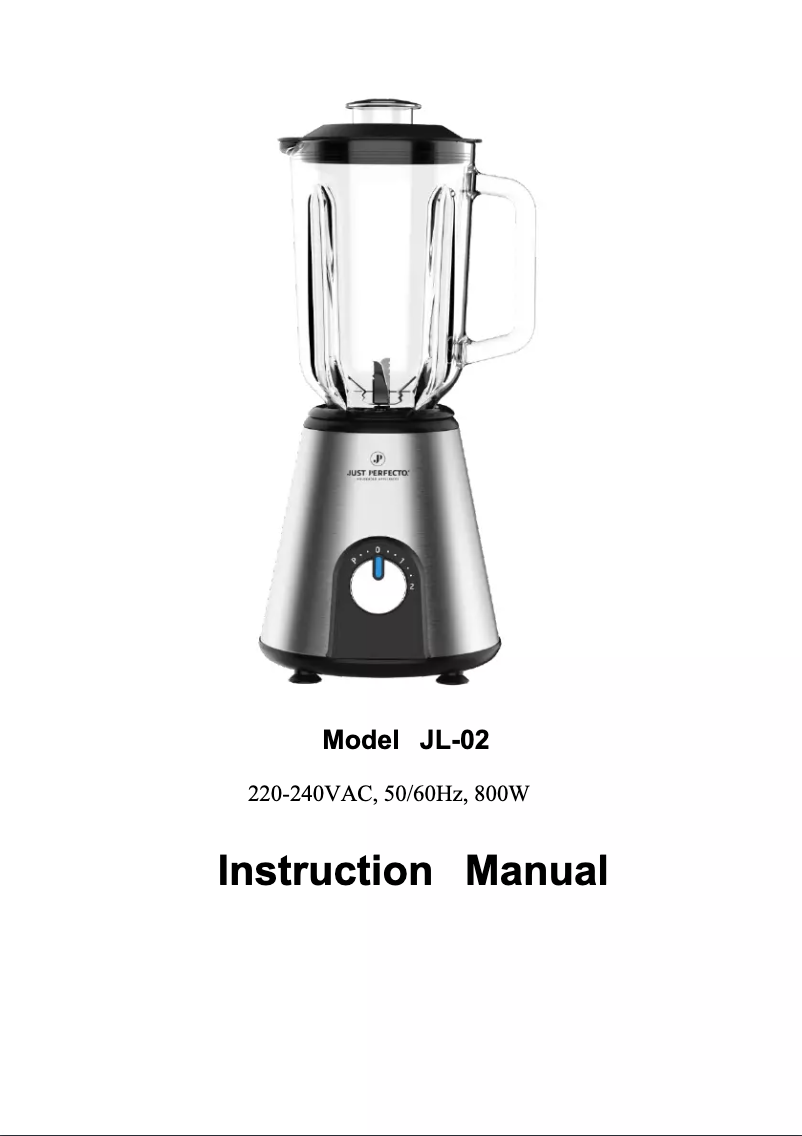 Page n°1 - Manuel utilisateur Just Perfecto CA-581S