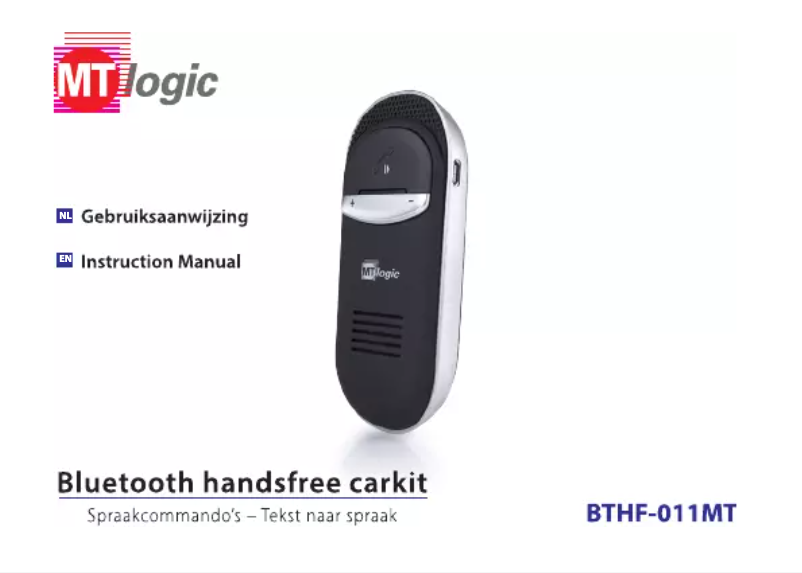 Page 1 de la notice Manuel utilisateur MT Logic BTHF-011MT