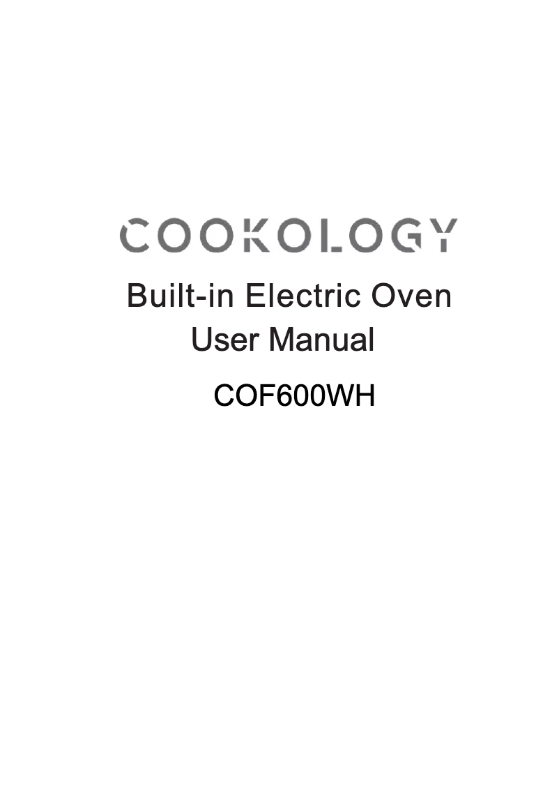 Page 1 de la notice Manuel utilisateur Cookology COF600WH