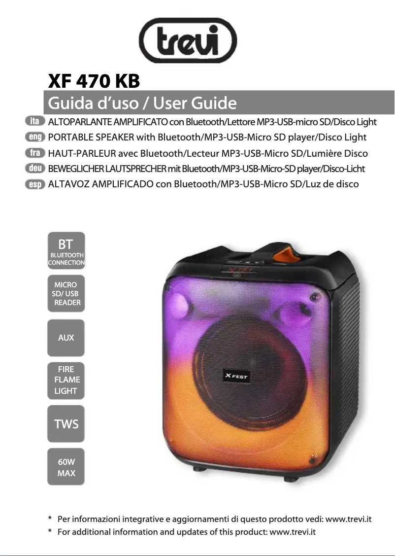 Page n°1 - Manuel utilisateur Trevi XF 470 KB