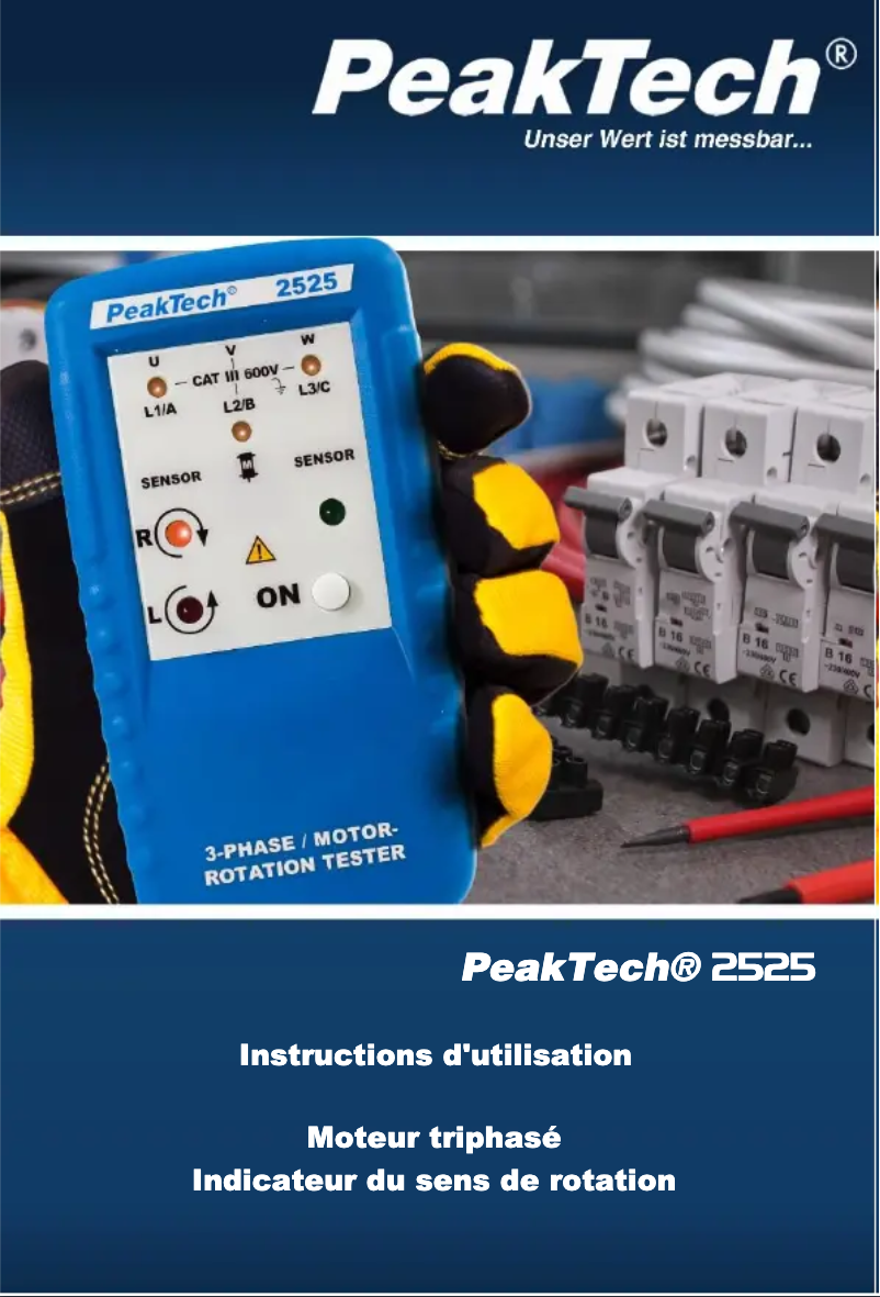 Page n°1 - Manuel utilisateur PeakTech 2525