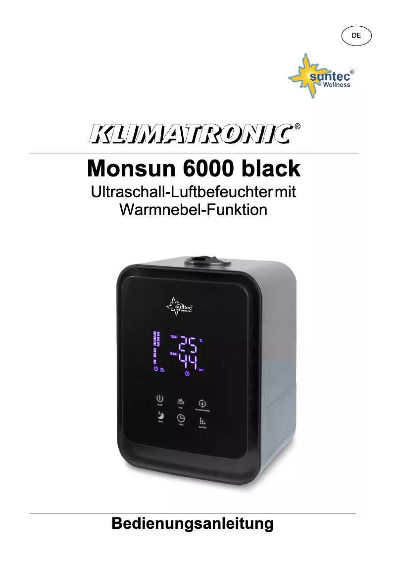 Image de la première page du manuel de l'appareil Monsun 6000