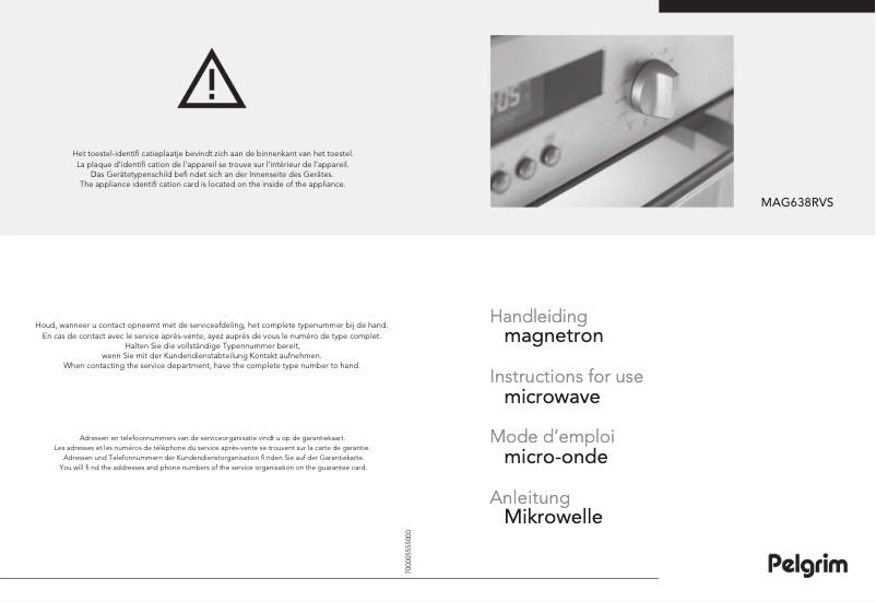 Image de la première page du manuel de l'appareil MAG638RVS