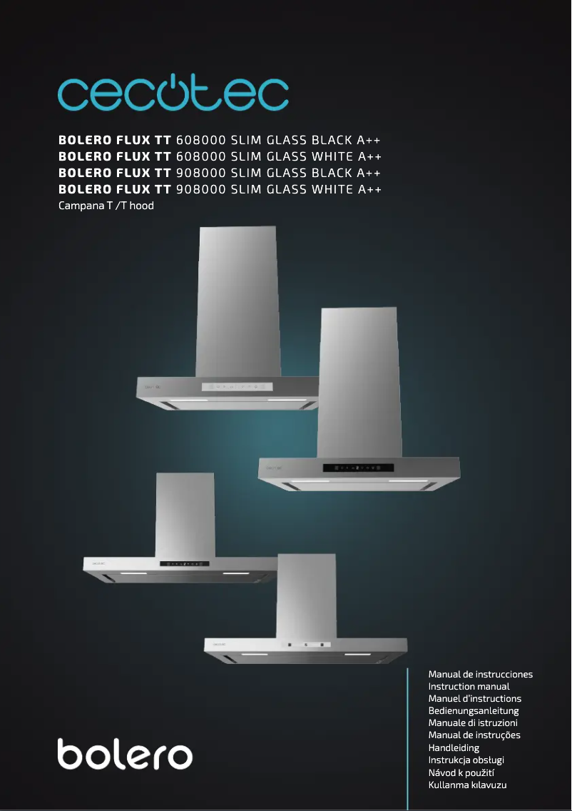 Page 1 de la notice Manuel utilisateur Cecotec Bolero Flux TT 908000 Slim