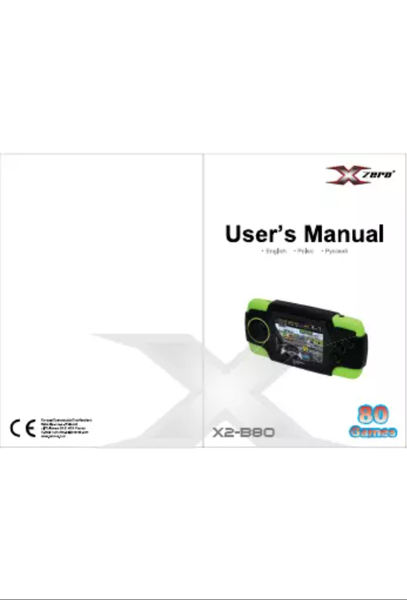 Page 1 de la notice Manuel utilisateur X-Zero X2-B80