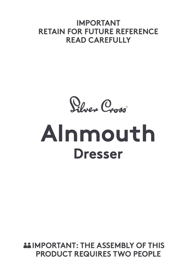 Page 1 de la notice Manuel utilisateur Silver Cross Alnmouth Dresser