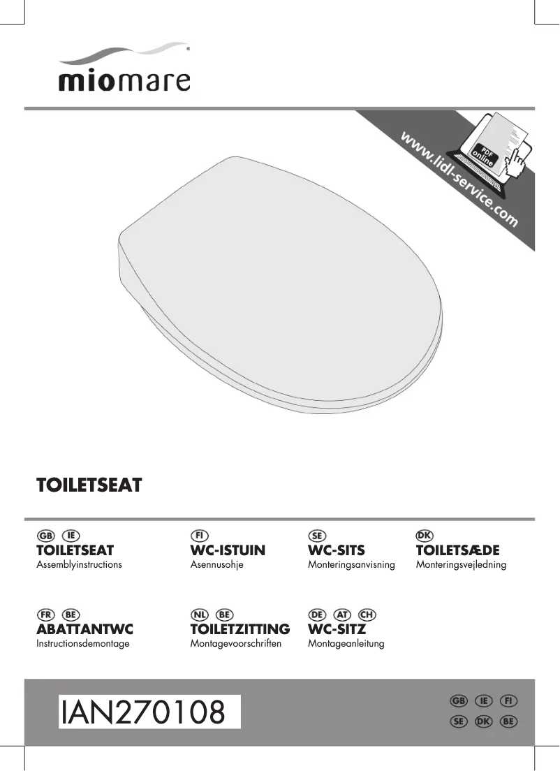 Page 1 de la notice Manuel utilisateur Miomare IAN 270108