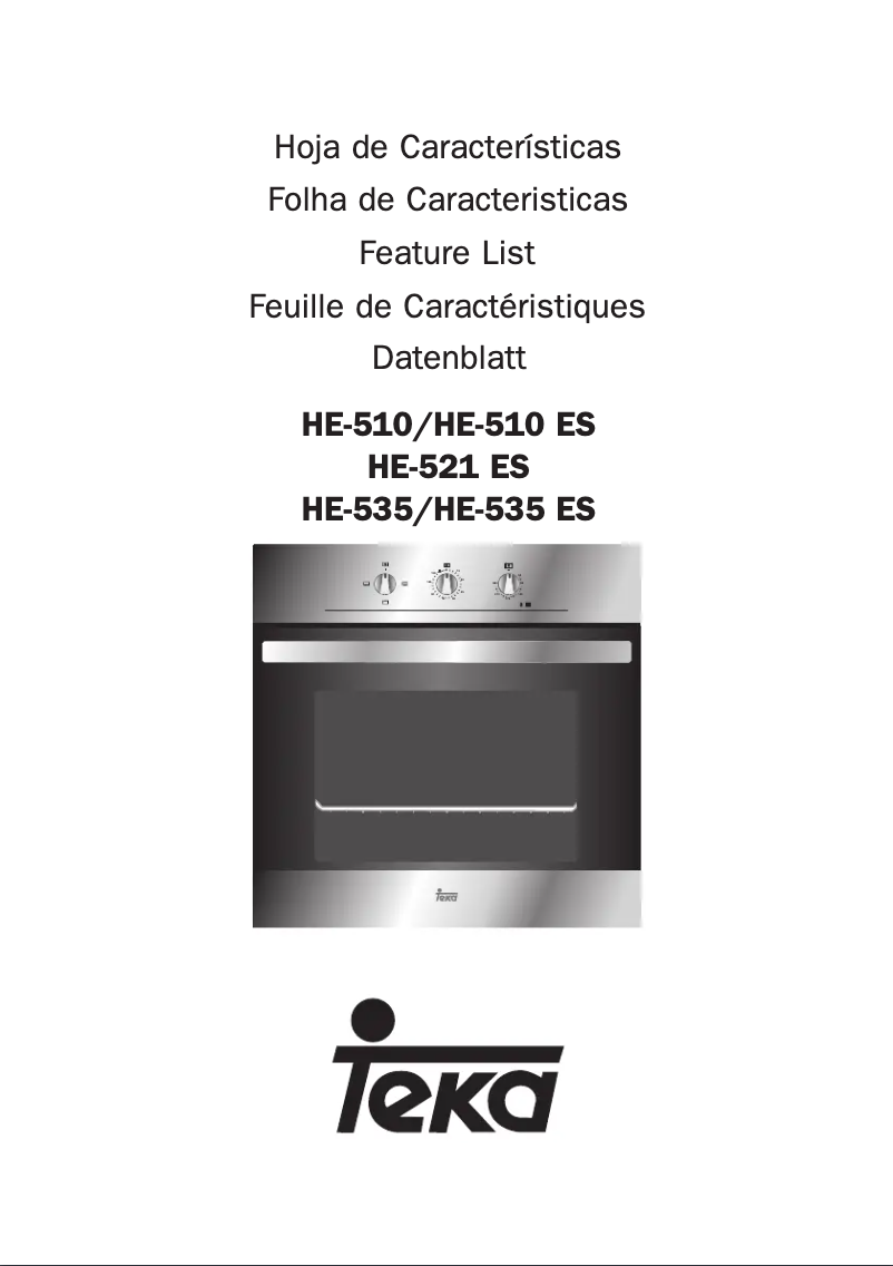 Page n°1 - Manuel utilisateur Teka HE-535