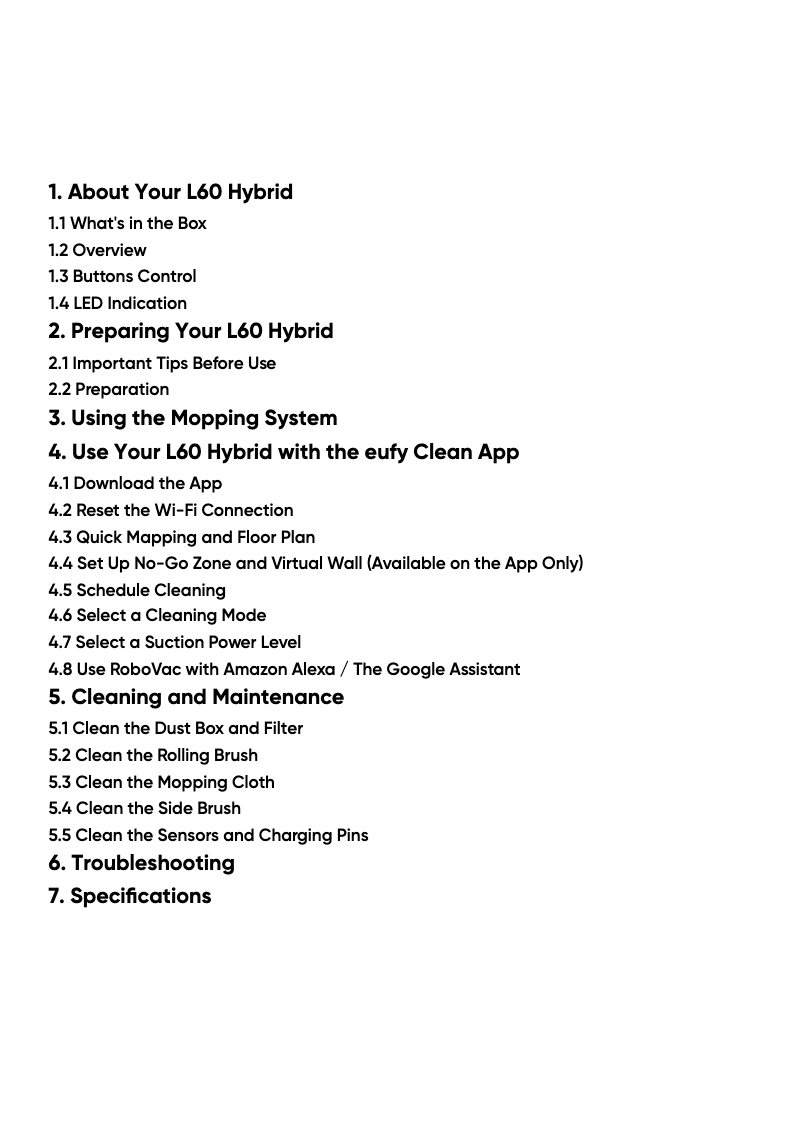 Imagen de la primera página del manual del dispositivo L60 Hybrid