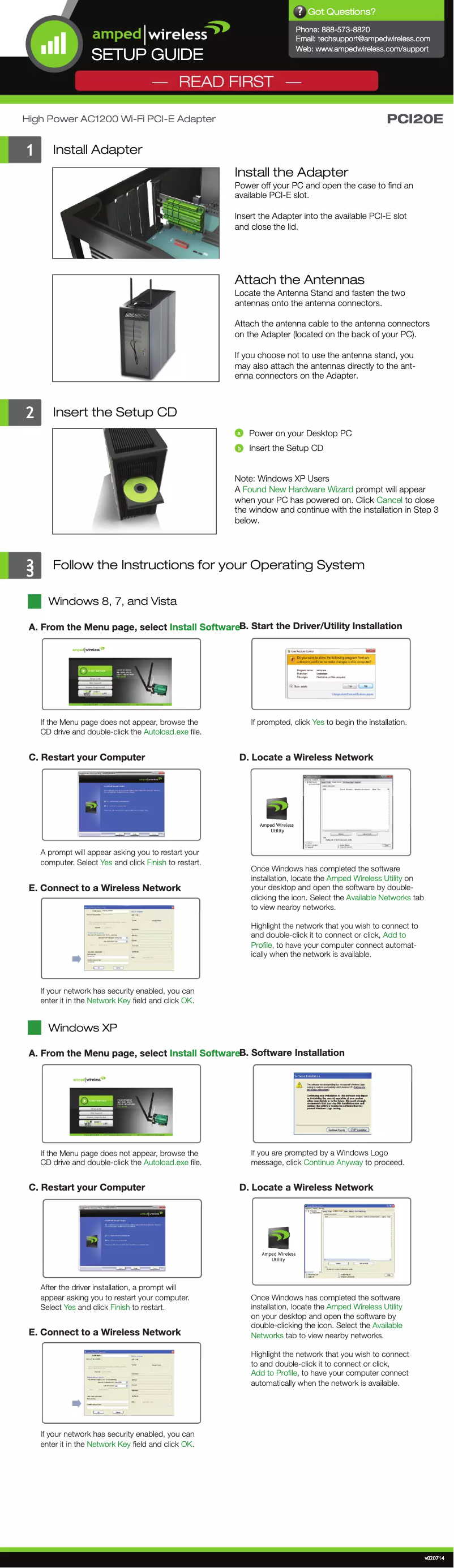 Image de la première page du manuel de l'appareil PCI20E