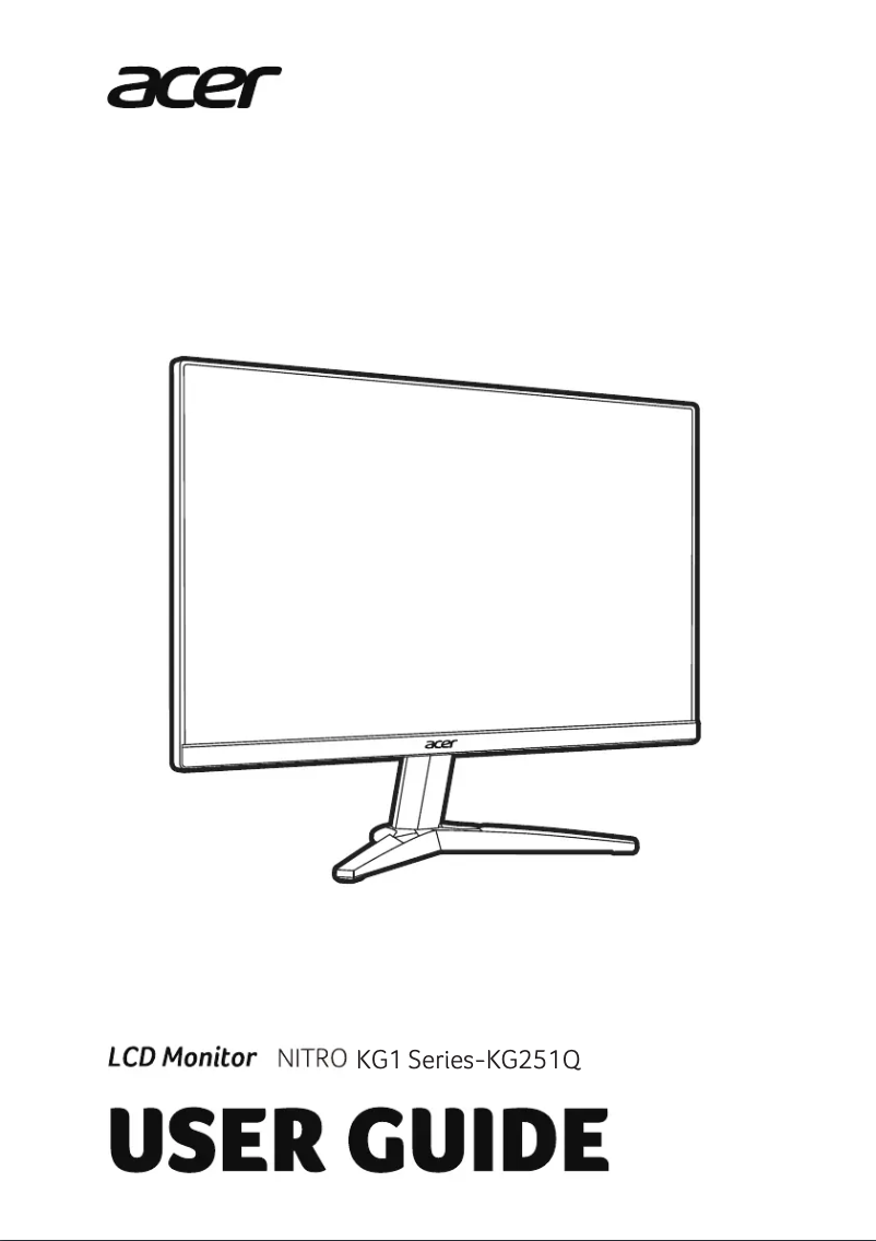 Página 1 del manual Guía de inicio rápido Acer KG251QS