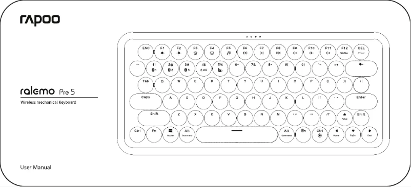 Page 1 de la notice Manuel utilisateur Rapoo E6700