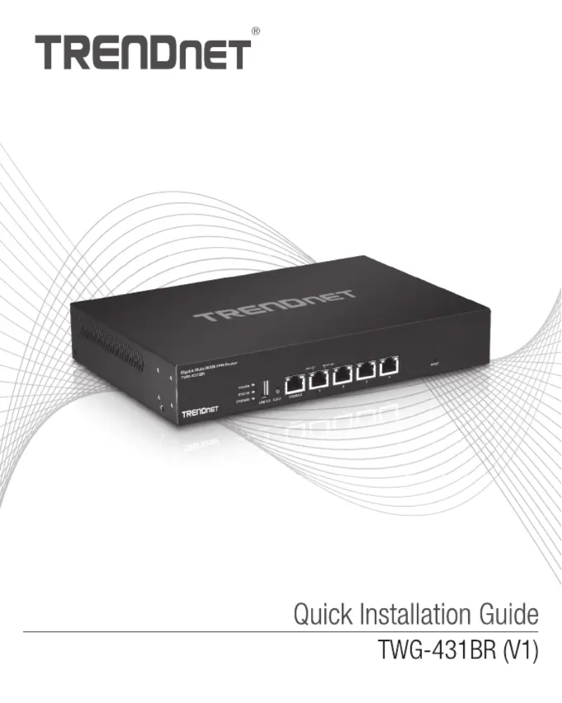 Page 1 de la notice Manuel utilisateur TRENDnet TWG-431BR