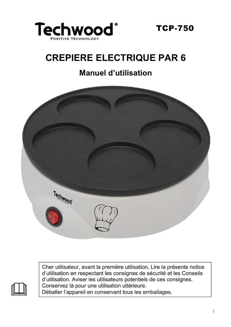 Image de la première page du manuel de l'appareil TCP-750