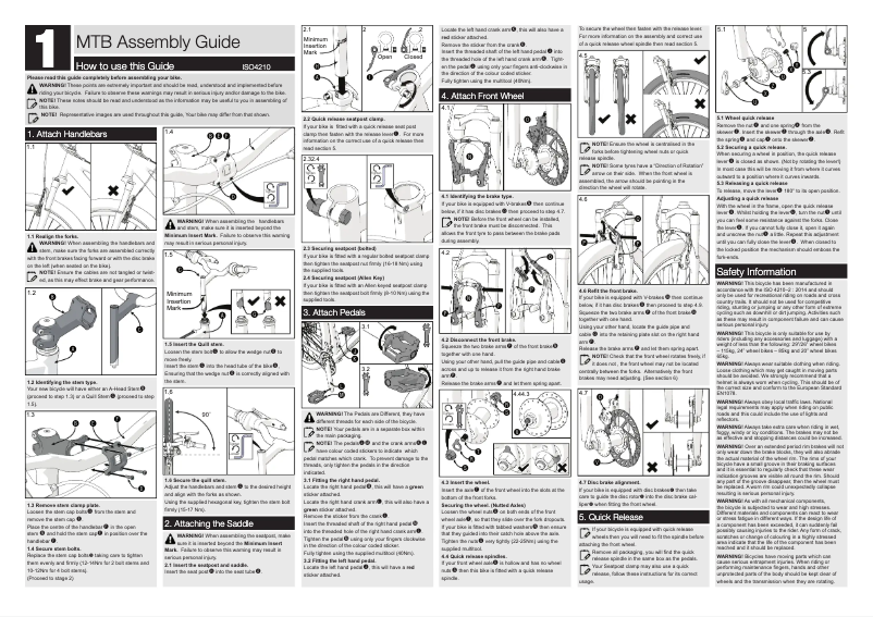 Page 1 de la notice Manuel utilisateur Muddyfox Trinity Hardtail