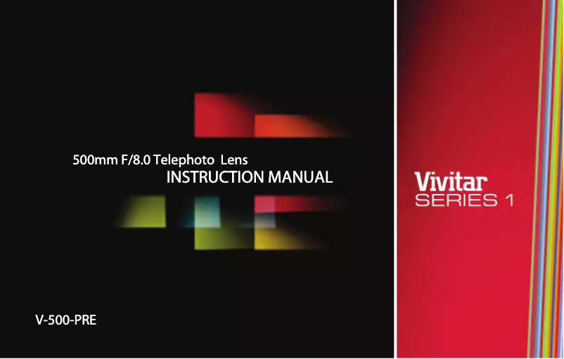Page 1 de la notice Manuel utilisateur Vivitar V-500-PRE