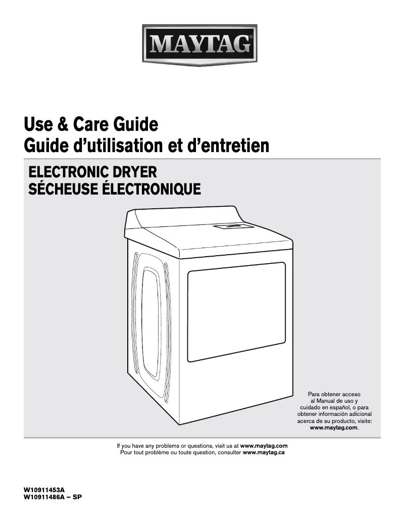 Page n°1 - Mode d'emploi Maytag MEDB766FW