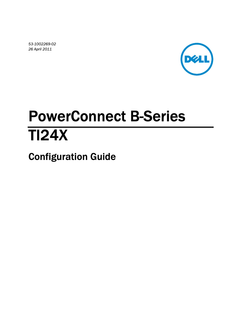 Page 1 de la notice Manuel utilisateur Dell PowerConnect B-TI24X