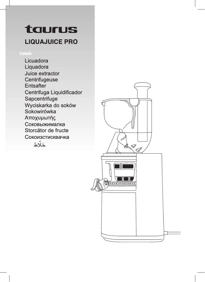 Image de la première page du manuel de l'appareil Liquajuice Pro