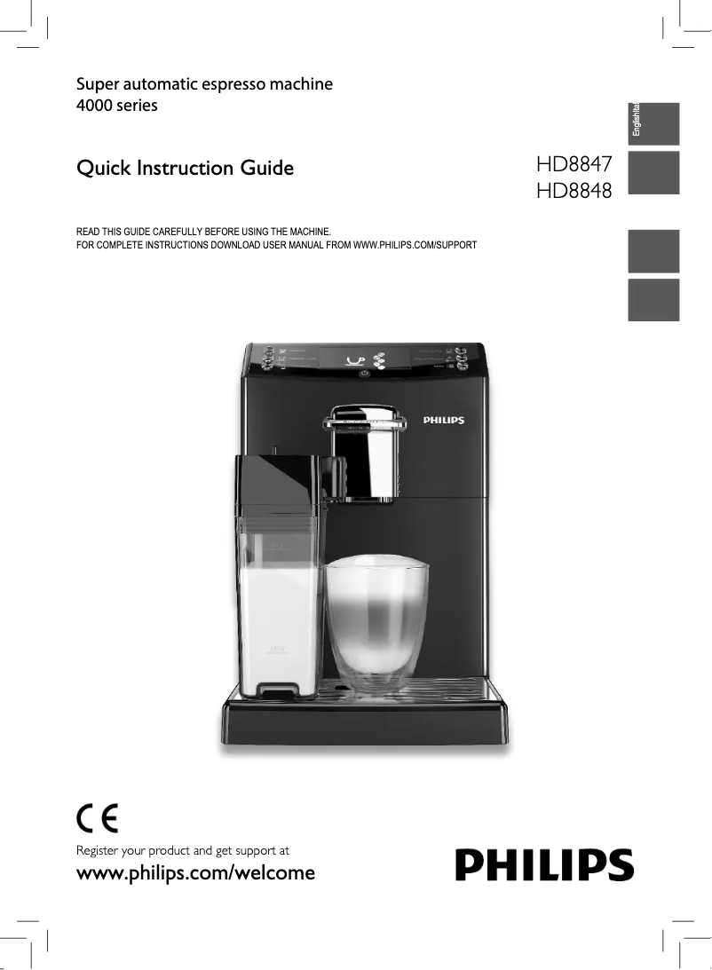 Page n°1 - Guide de démarrage rapide Philips 4000 series HD8847