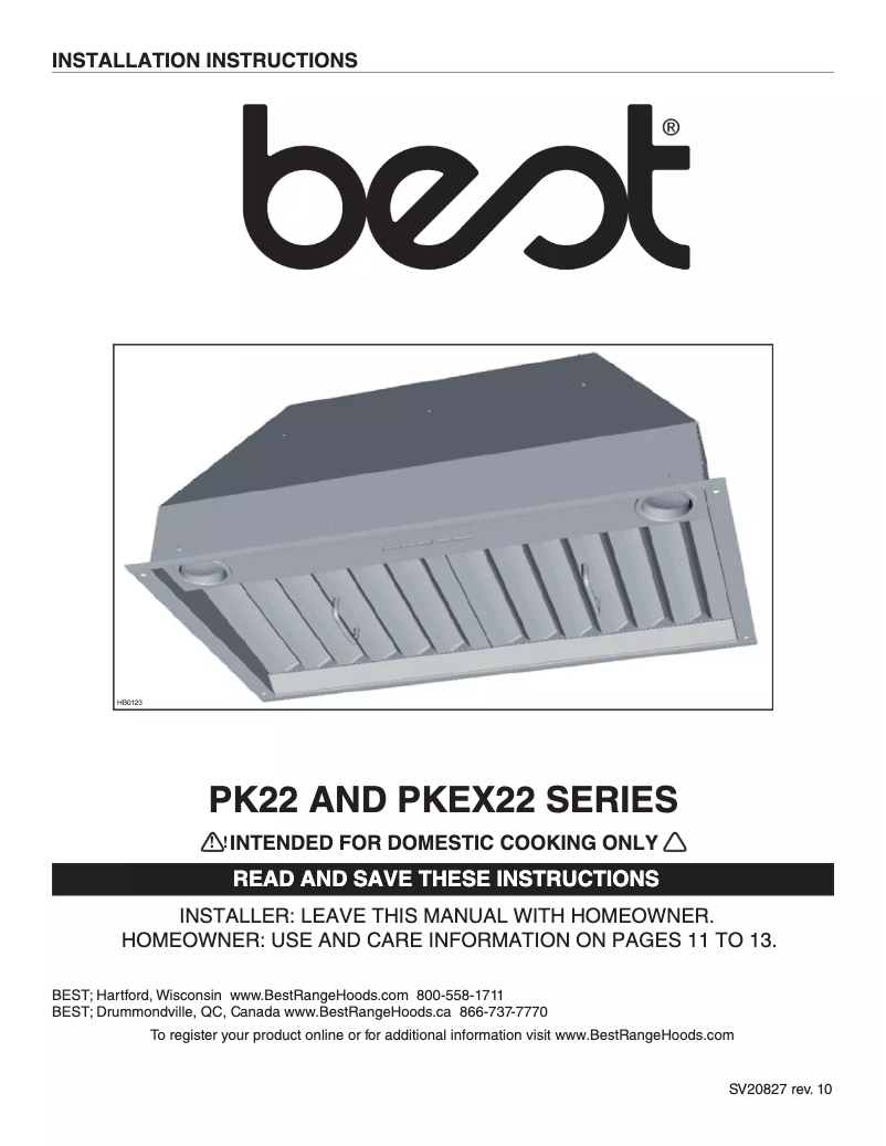 Página 1 del manual Manual de usuario Best PKEX2245