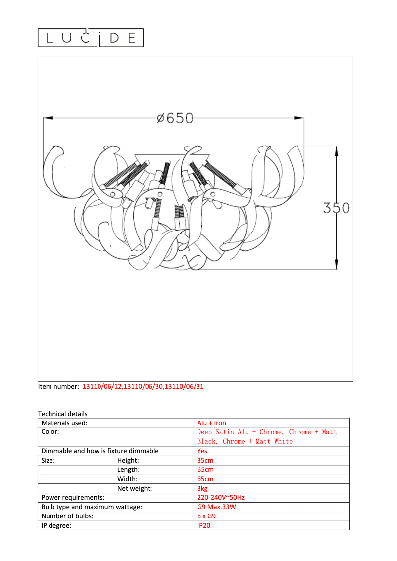 Page n°1 - Manuel utilisateur Lucide Atoma 13110/06/12