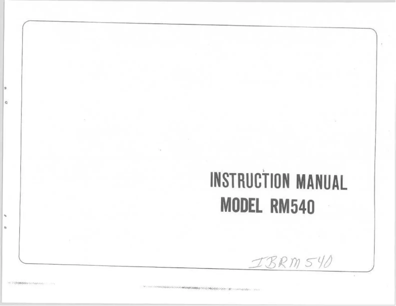 Page 1 de la notice Manuel utilisateur Toyota RM540